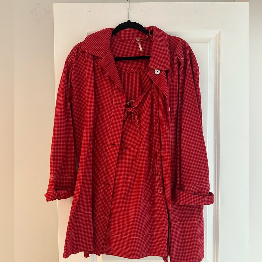 Free people shift dress and flannel set